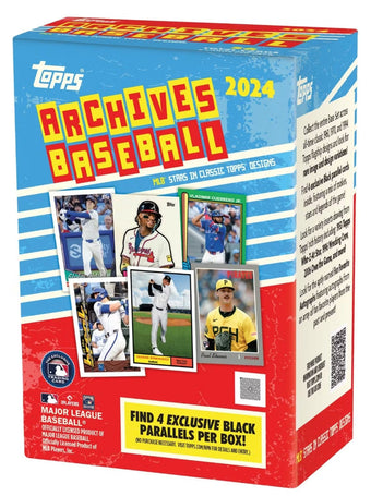 compare product 2024 Topps Archives Baseball Blaster Box 40 Box Case