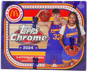 compare product 2024 Topps Chrome McDonald's All American Basketball Hobby 12 Box Case