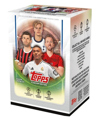 compare product 2024-25 Topps UEFA Club Competitions Soccer Blaster 40 Box Case