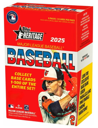 compare product 2025 Topps Heritage Baseball Blaster 40 Box Case