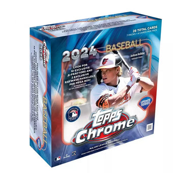 compare product 2024 Topps Chrome Update Series Baseball Mega 20 Box Case