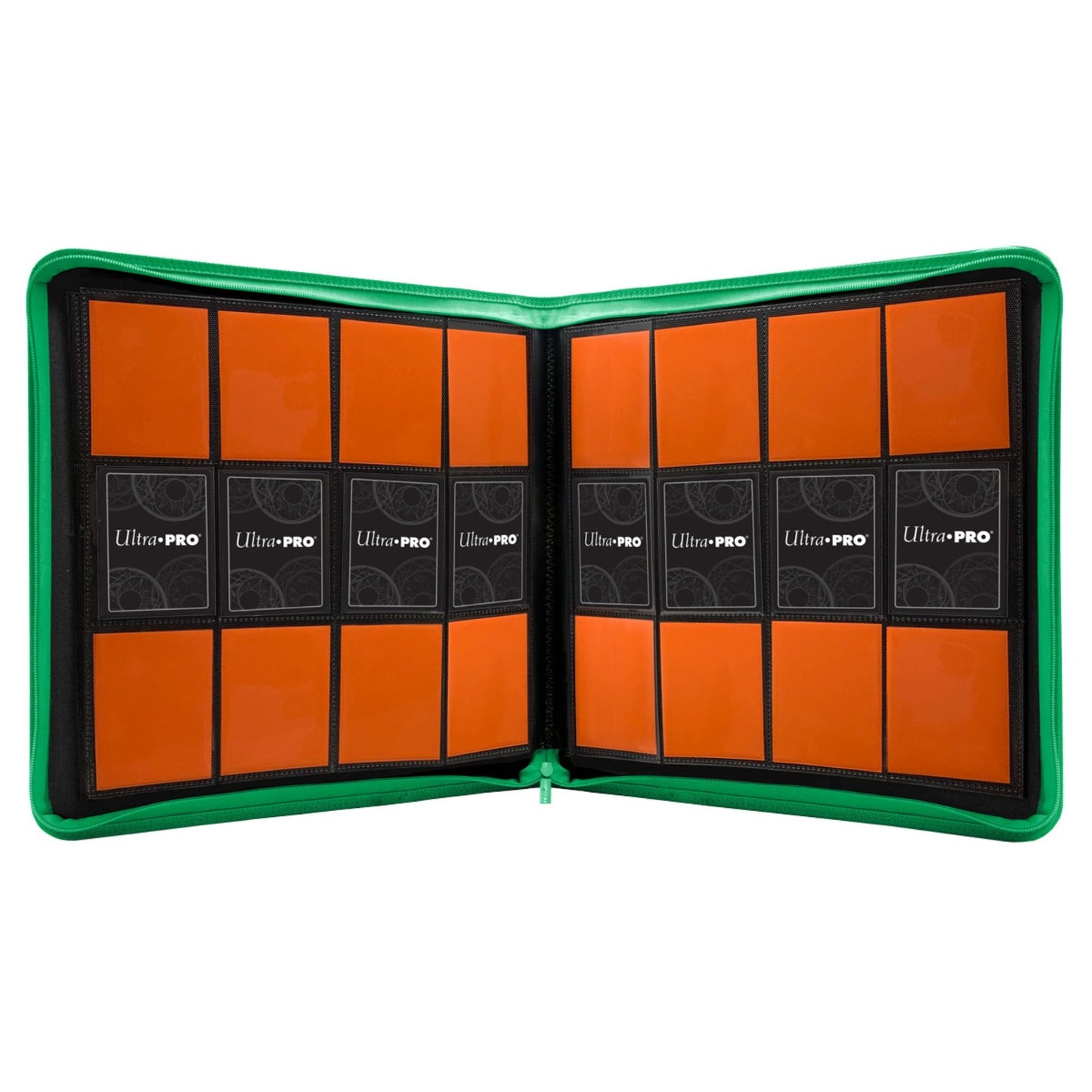 Ultra Pro Standard Pro 12 Pocket Green Zippered Card Binder