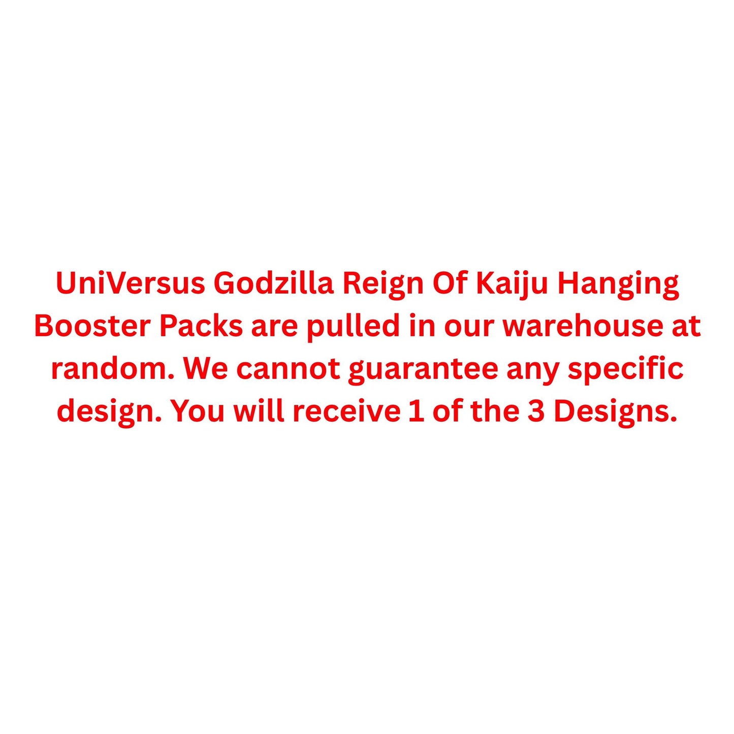 UniVersus Godzilla Reign Of Kaiju Hanging Booster Pack