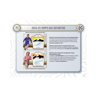compare product 2024-25 Topps Definitive UEFA Club Competitions Soccer 3 Box Case
