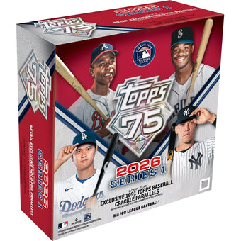 compare product 2026 Topps Baseball Series 1 Mega Box 20 Box Case