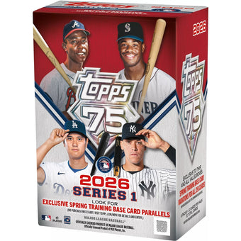 compare product 2026 Topps Baseball Series 1 Blaster Box 40 Box Case