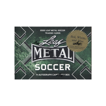 compare product 2022 Leaf Metal Soccer Hobby Box Red White Blue