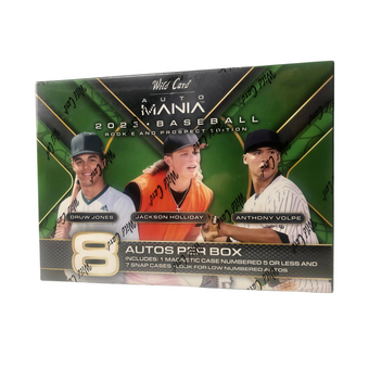 compare product 2023 Wild Card Auto Mania Rookie & Prospect Edition Baseball Hobby 12 Box Case
