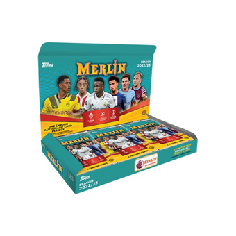 compare product 2022-23 Topps UEFA Club Competitions Merlin Chrome Soccer Hobby 12 Box Case