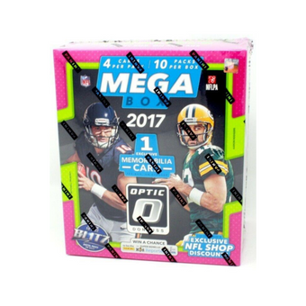 compare product 2017 Panini NFL Football Donruss Optic Mega Box
