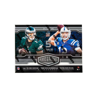 compare product 2016 Panini Plates and Patches Football Hobby Box