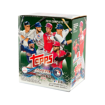 compare product 2018 Topps MLB Baseball Complete Set (green box)