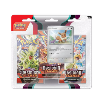 compare product Pokemon Scarlet & Violet Obsidian Flames 3 Pack Blister Pack 24 Pack Box