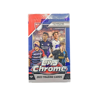 compare product 2023 Topps Chrome Major League Soccer Hobby 12 Box Case
