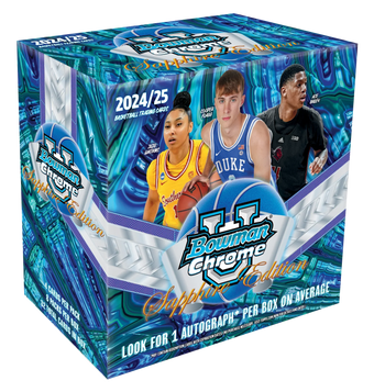 compare product 2024-25 Bowman University Chrome Basketball Sapphire 10 Box Case