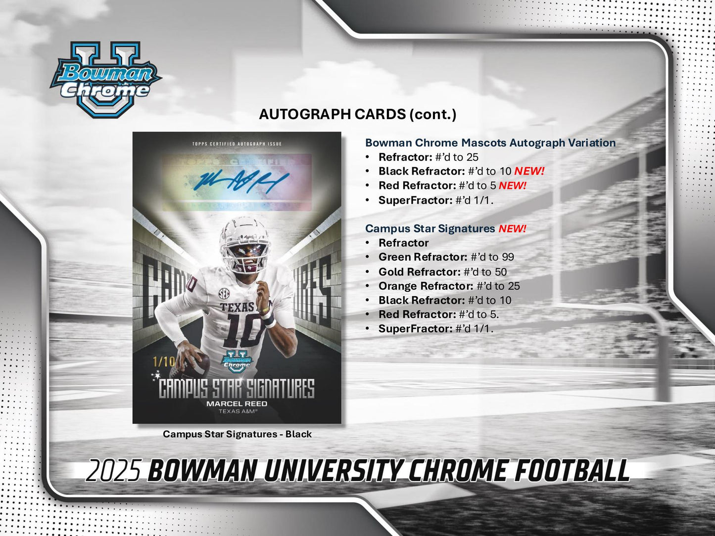 2025 Bowman University Chrome Football Blaster