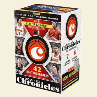 compare product 2021-22 Panini Chronicles Basketball Blaster Box (Pink Parallels)