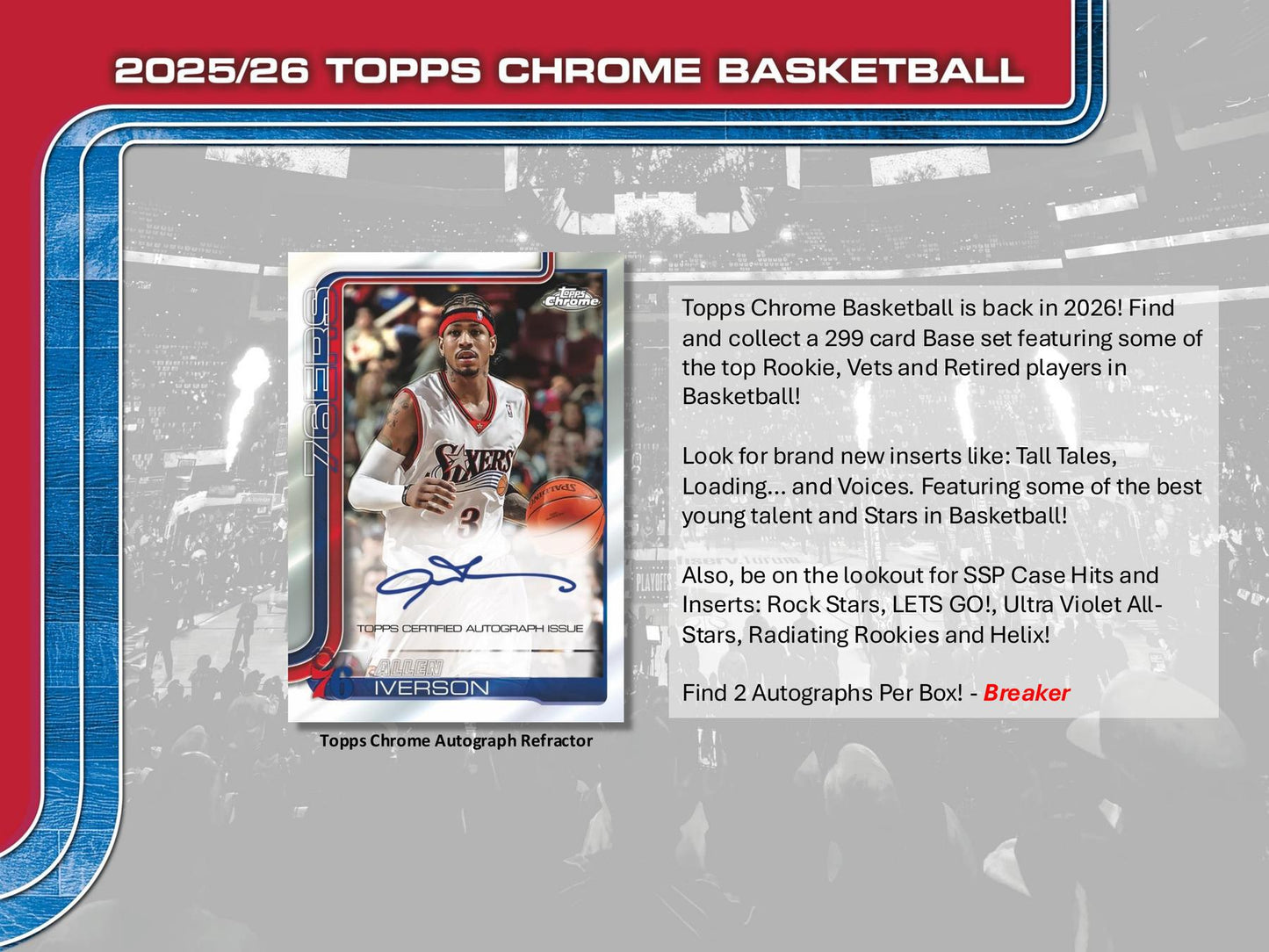 2025/26 Topps Chrome Basketball Breaker Delight