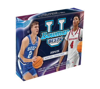 compare product 2024-25 Bowman's Best University Basketball Hobby 12 Box Case