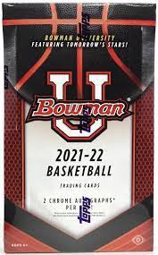 compare product 2021-22 Bowman University Basketball Hobby 12 Box Case