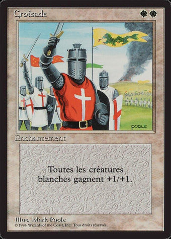 compare product 1994 Magic the Gathering 3rd Ed/Revised French Croisade MP Disavowed Card
