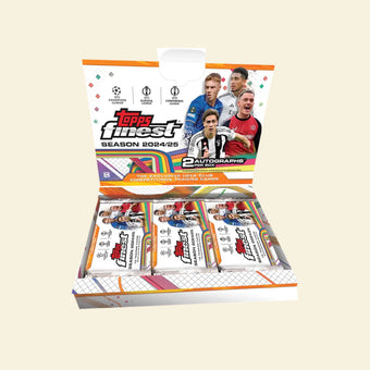 compare product 2025 Topps Finest UCC Soccer Hobby Box