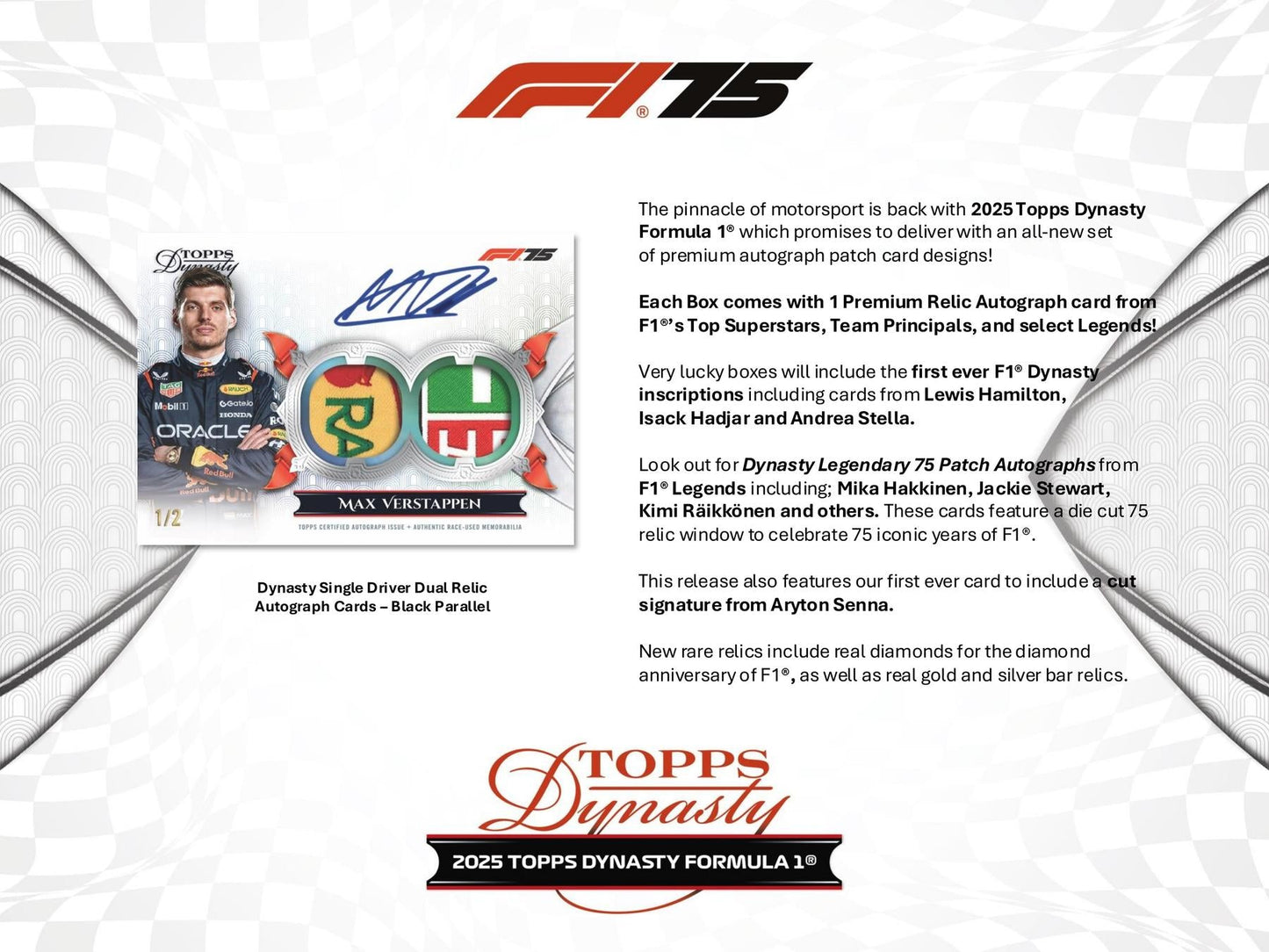 2025 Topps Dynasty F1 Formula 1 Hobby