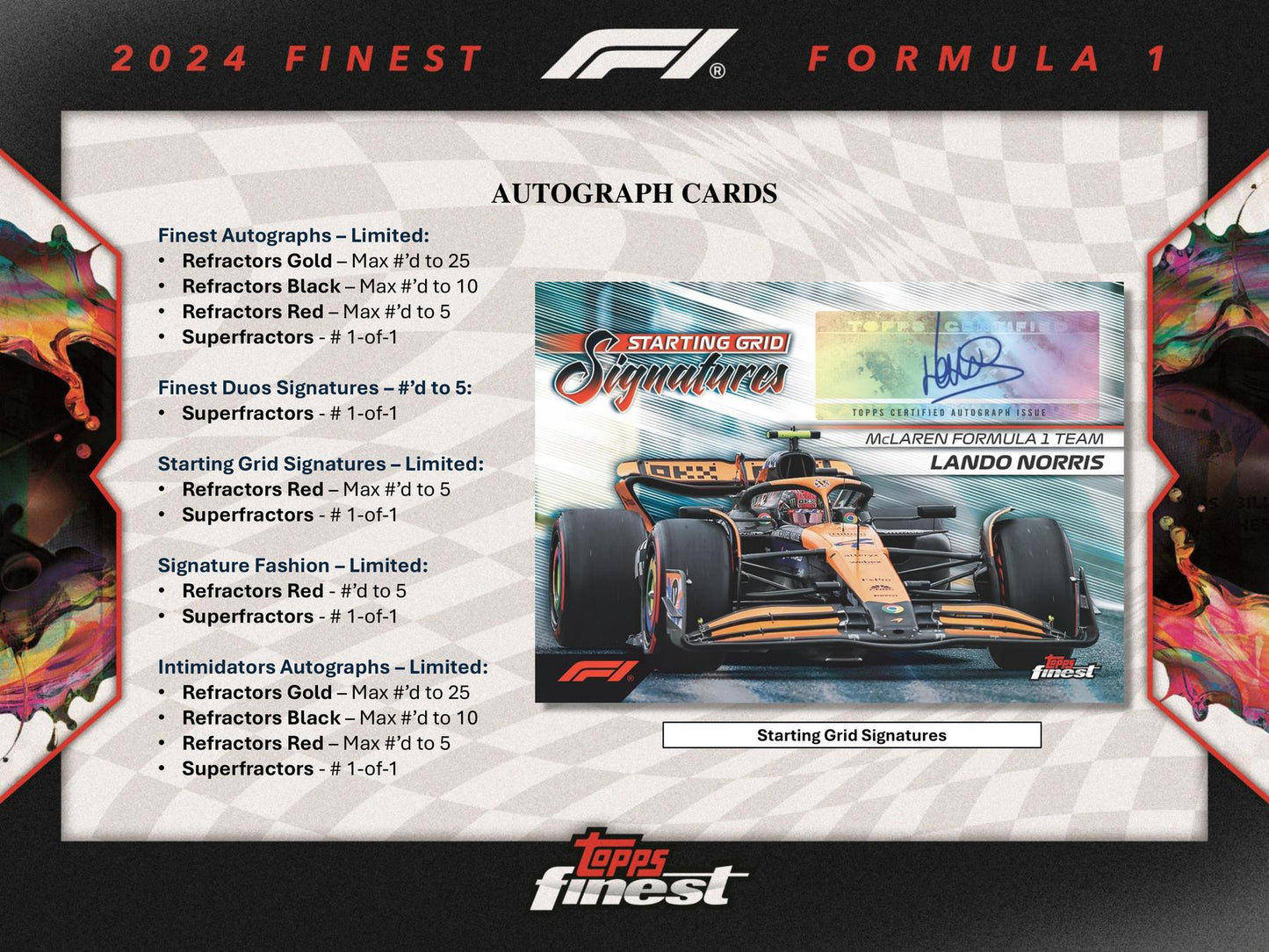 2024 Topps Finest F1 Formula 1 Hobby Pack