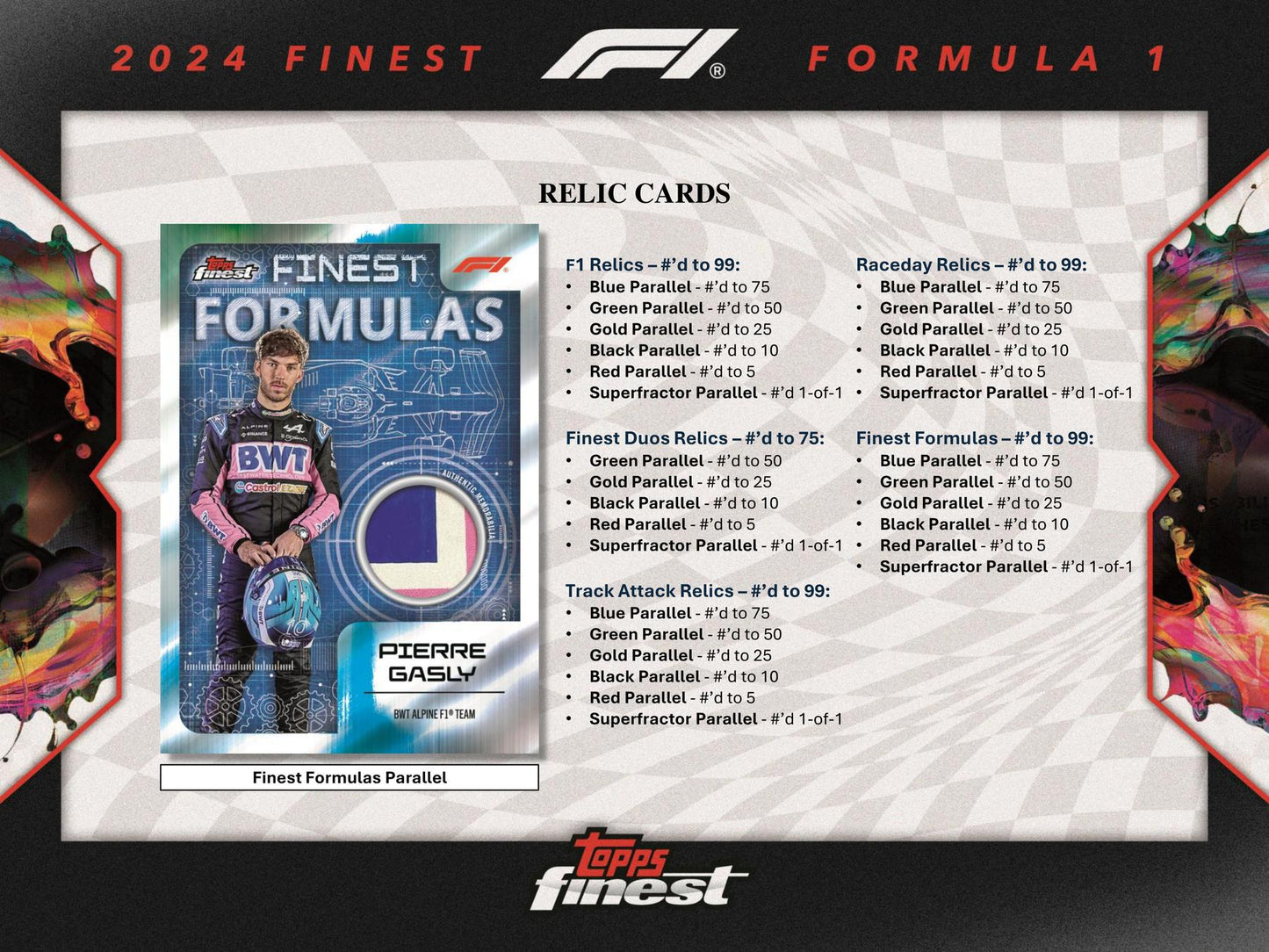 2024 Topps Finest F1 Formula 1 Hobby Pack