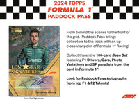 2024 Topps Paddock Pass F1 Formula 1 Hobby
