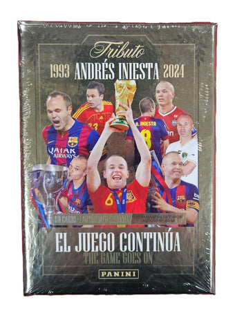 compare product 2025/26 Panini Andres Iniesta Tribute Soccer Hobby Box