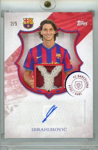 compare product Zlatan Ibrahimovic 2025 Topps FC Legacy autograph net relic #'d 2/5