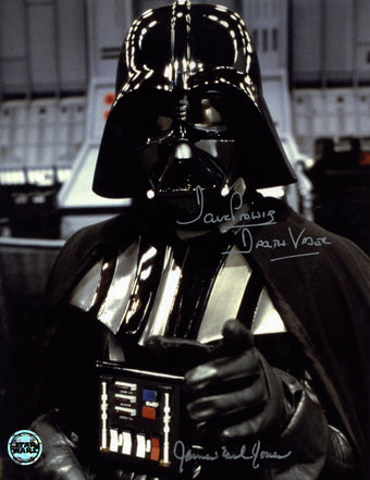 compare product James Earl Jones and Dave Prowse as Darth Vader in Star Wars: Return of the Jedi Signed 28cmx36cm Photo Framed