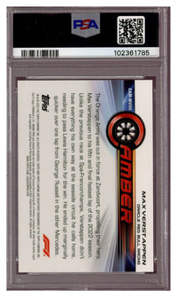 2023 Topps Chrome F1 Max Verstappen Camber Orange Refractor 16/25 PSA 10