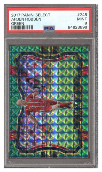 compare product 2017 Select Green Arjen Robben /5 #245 PSA 9 MINT
