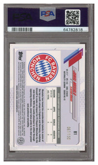 2020 Topps Chrome UEFA Sapphire Aqua Jamal Musiala ROOKIE /150 #81 PSA 10