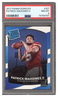2017 Donruss Patrick Mahomes PSA 8