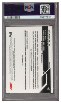2023 TOPPS CHROME F1 #40 OSCAR PIASTRI REFRACTOR PSA 10