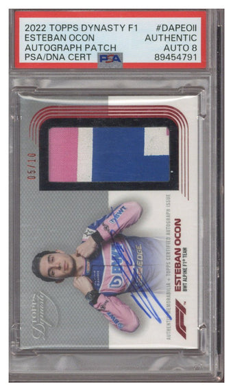 compare product 2022 Topps Dynasty F1 Esteban Ocon Auto Patch 5/10