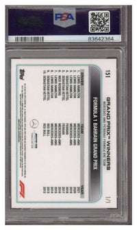 2022 Topps Chrome F1 Lewis Hamilton Black Raywave #1/1 #151 PSA 10