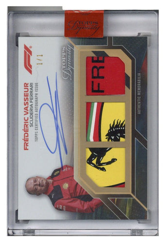 compare product 2023 Topps Dynasty F1 Frederic Vasseur Triple Relic Auto *Gold 1/1*