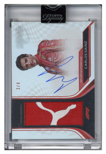 compare product 2024 Topps Dynasty F1 Patch Auto 3/4 Carlos Sainz