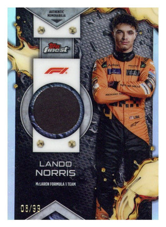 compare product 2024 Topps Finest Lando Norris Patch 8/99