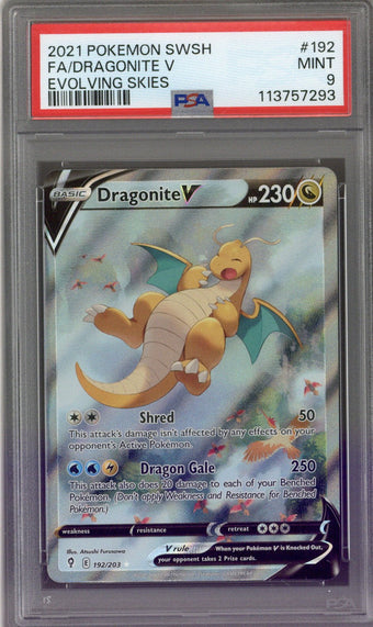 compare product Pokemon Evolving Skies Dragontie V #192 PSA 9 *113757293*