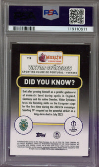 2023/24 Topps Merlin Viktor Gyokeres Orange /25 PSA 9