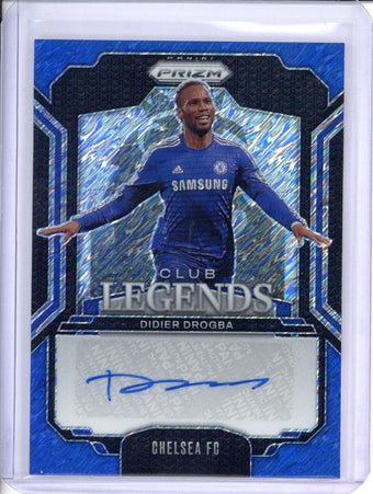compare product 2024/25 Prizm EPL Didier Drogba Blue Shimmer Auto