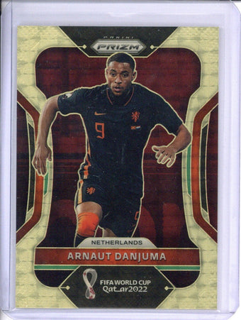 compare product 2022 Prizm World Cup Arnaut Danjuma 1/1 Gold Vinyl