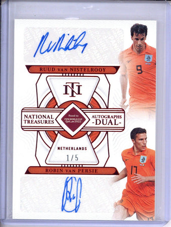 compare product 2022 Panini NT Fifa RWC Ruud Van Nistelrooy & Robin Van Persie 1/5 Auto