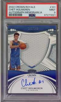 2022/23 Crown Royale Chet Holmgren RPA /199 PSA 9