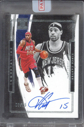 compare product 2021/22 Panini Impeccable Vince Carter Auto #IIVCT 07/35